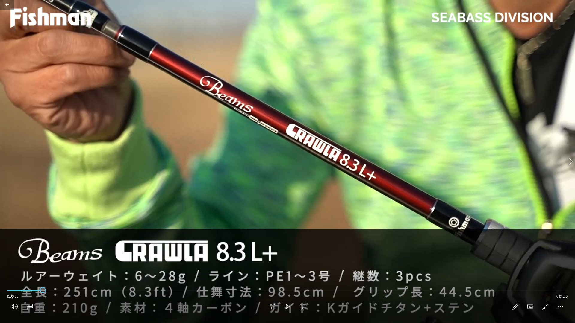 Beams CRAWLA8.3L+ アーカイブ - Fishman（フィッシュマン）